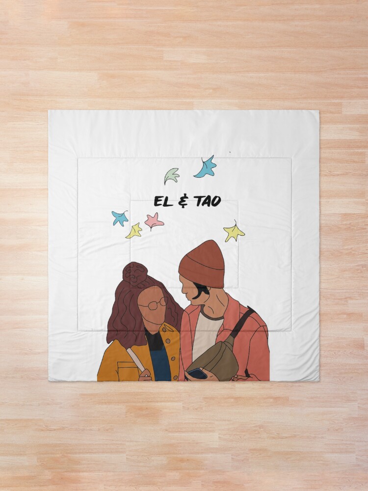 Thumbnail 1 of 6, Comforter, EL and Tao heartstopper art designed and sold by maddiesldesigns.