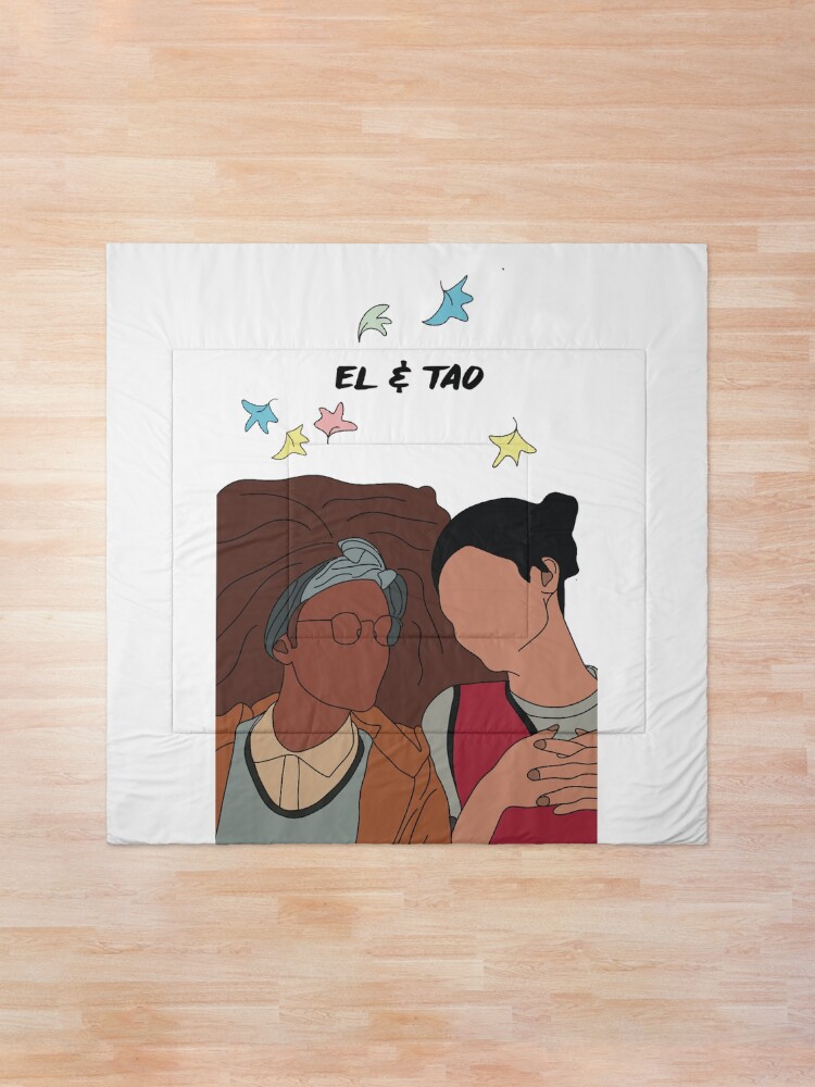 Thumbnail 1 of 6, Comforter, EL and Tao heartstopper art designed and sold by maddiesldesigns.