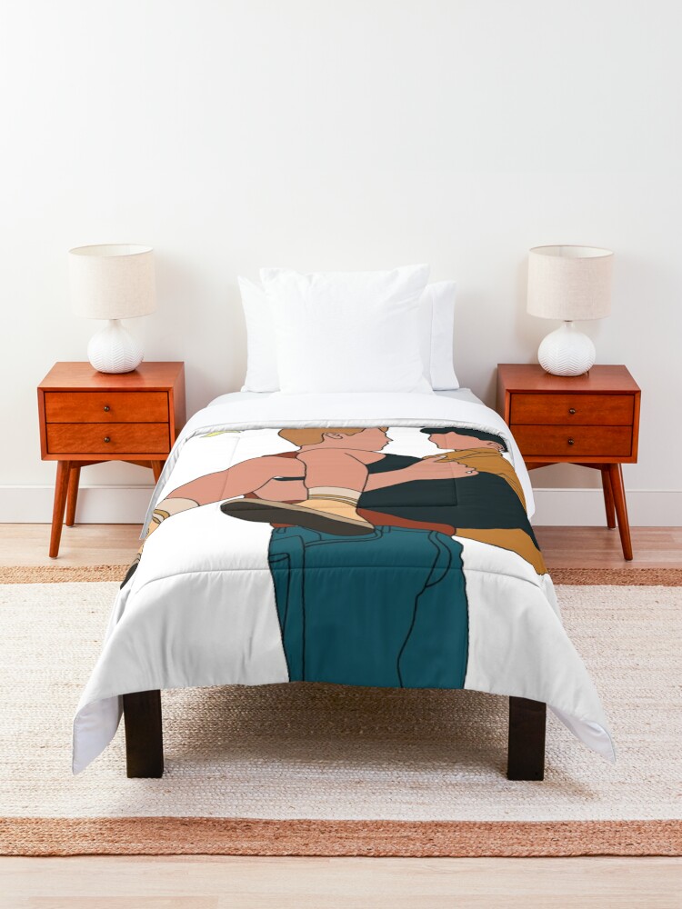 Comforter, Nick Nelson and Charlie Spring, heartstopper art designed and sold by maddiesldesigns