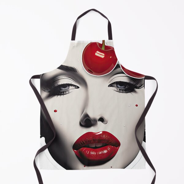 Item preview, Black and white face with red lips designed and sold by abmkf.