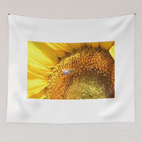 Item preview, bee on sunflower close up designed and sold by goceris.