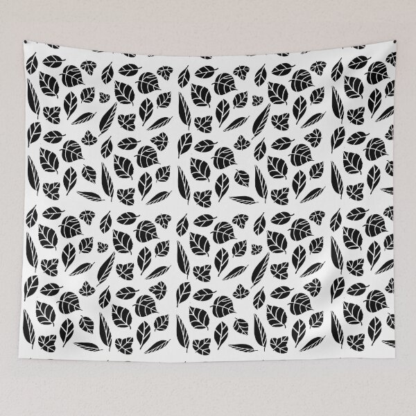 Item preview, Black leaves designed and sold by Nu-cha.