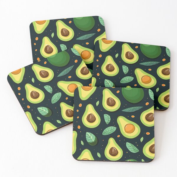 Item preview, Avocado Love - Kawaii Cute Happy Avocados Pattern designed and sold by AeonAcademy.