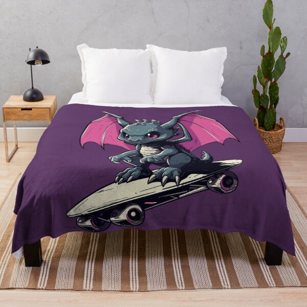Item preview, Dragon Skater (Black Dragon on Skateboard) designed and sold by Sir Meow Meow.