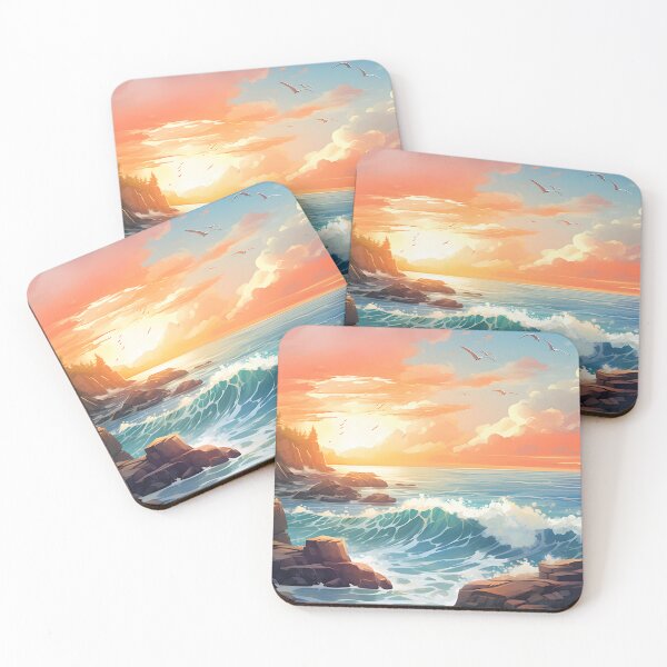 Item preview, Serene Seascape | Watercolor Landscape Art designed and sold by Shirtastically.