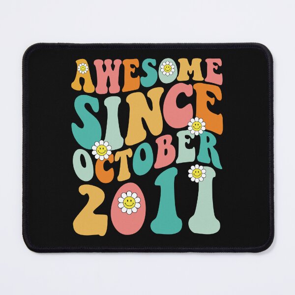 Item preview, Awesome Since October 2011 | Made In 2011 | Retro Groovy Birthday designed and sold by Christina-grich.