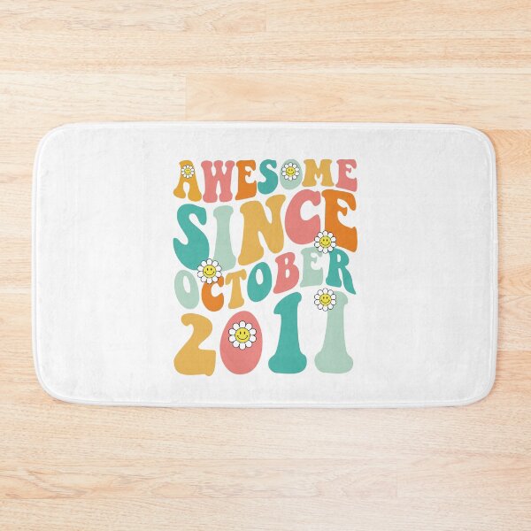 Item preview, Awesome Since October 2011 | Made In 2011 | Retro Groovy Birthday designed and sold by Christina-grich.