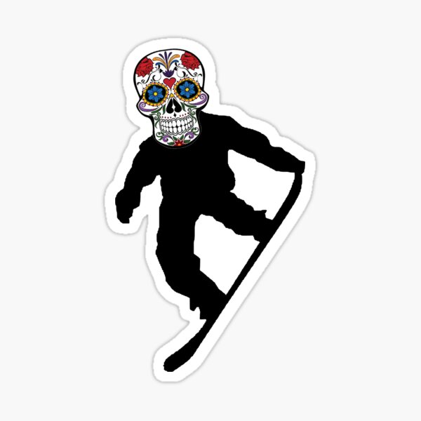 Kit Adesivo Tavola Snowboard Skull Colors STK03 Personalizzata Wrapping  Stickers Decal