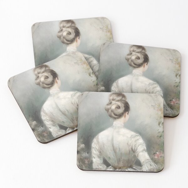 Item preview, Coquette aesthetic vintage painting of a woman designed and sold by Coquette Art.