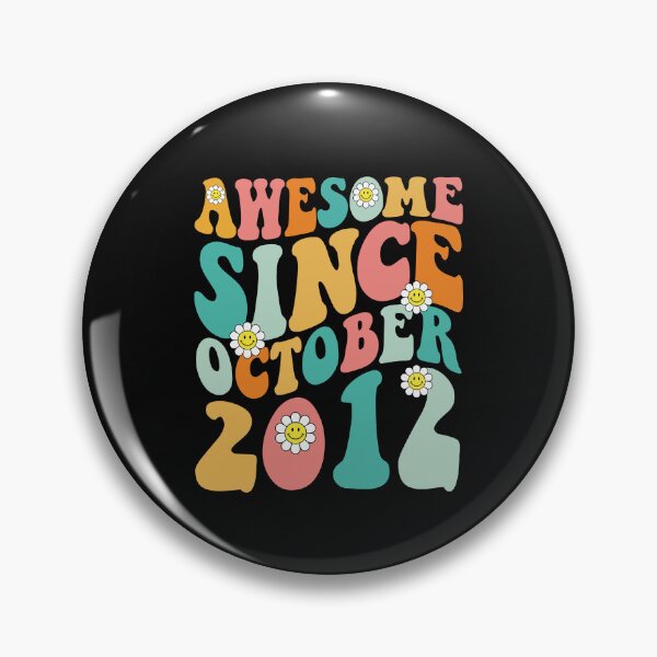 Item preview, Awesome Since October 2012 | Made In 2012 | Retro Groovy Birthday designed and sold by Christina-grich.