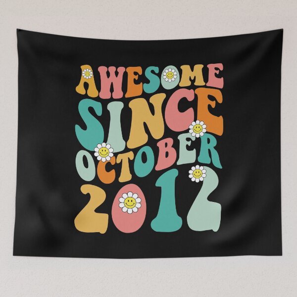Item preview, Awesome Since October 2012 | Made In 2012 | Retro Groovy Birthday designed and sold by Christina-grich.
