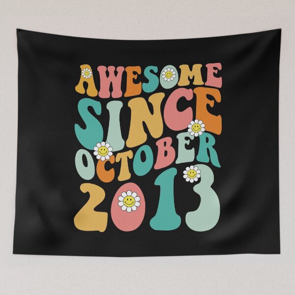 Item preview, Awesome Since October 2013 | Made In 2013 | Retro Groovy Birthday designed and sold by Christina-grich.