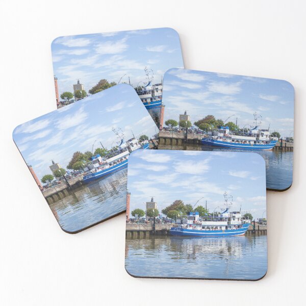 Item preview, Old port with ship and lighthouse, North Sea spa town of Cuxhaven designed and sold by Torsten  Krüger.