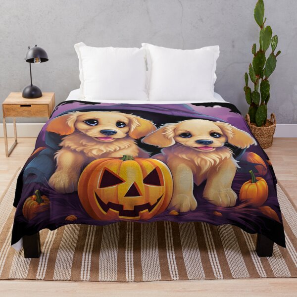 Item preview, Halloween Golden Retriever Puppy's Pumpkins designed and sold by ARTficiallyAnon.