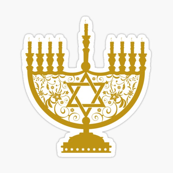 #Menorah, #sacred, #candelabrum, seven branches, #Temple, #Jerusalem,  #craftsman, #SevenBranches, #SacredCandelabrum Sticker