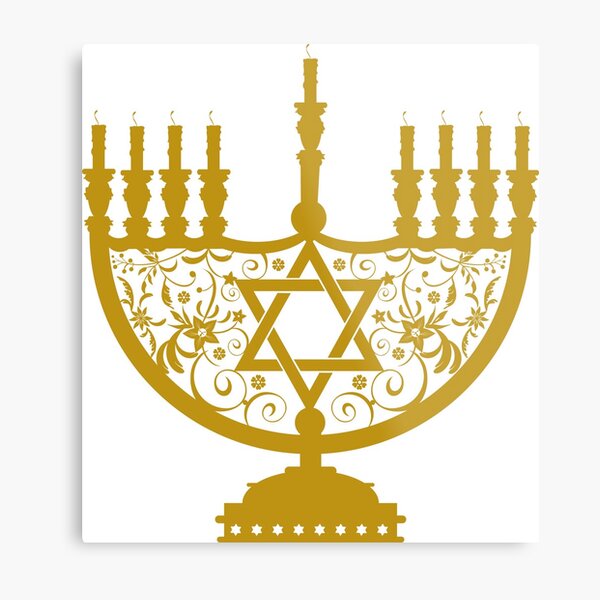#Menorah, #sacred, #candelabrum, seven branches, #Temple, #Jerusalem,  #craftsman, #SevenBranches, #SacredCandelabrum Metal Print