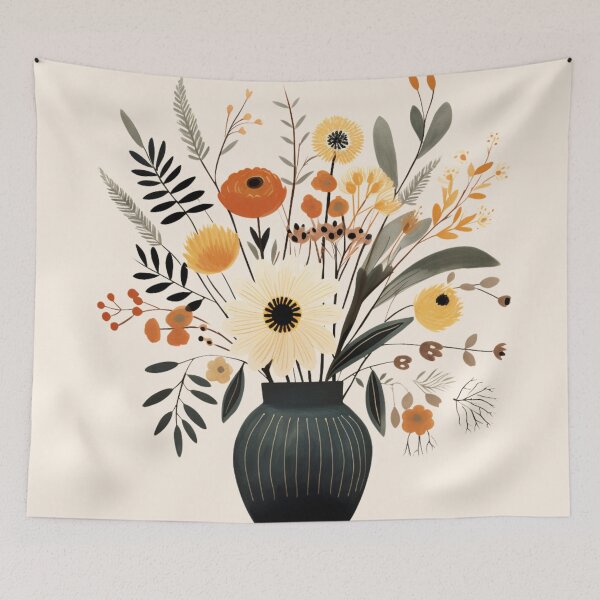 Aperçu de l'œuvre Vase de fleurs minimaliste créée et vendue par StudioRedKoala.