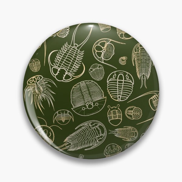 Item preview, Trilobite Pattern (oval, yellow/gold & green) designed and sold by EmiliaMoscovich.