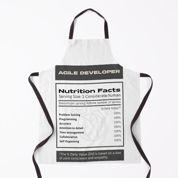 Item preview, Agile Developer Nutrition Facts designed and sold by Salma Satya & Co.