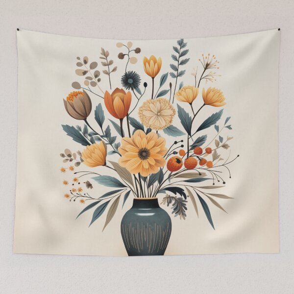 Aperçu de l'œuvre Vase de fleurs minimaliste créée et vendue par StudioRedKoala.
