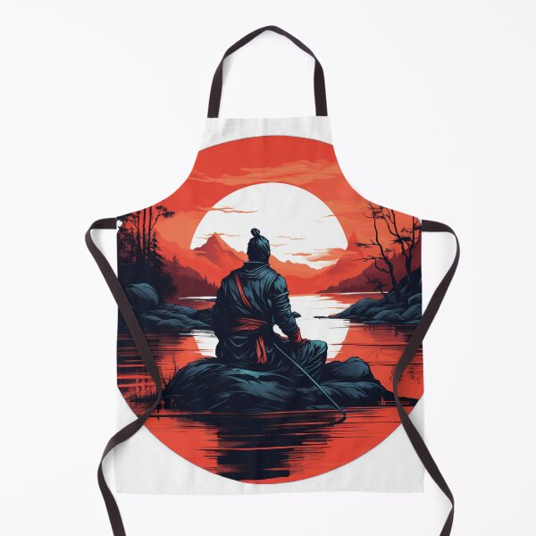 Item preview, Samurai meditating by the water Variation 1 designed and sold by Shufflezz.