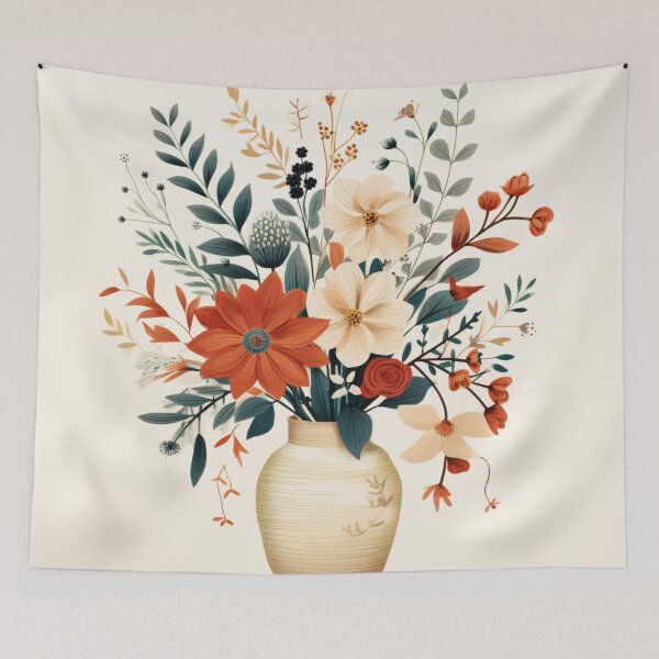 Aperçu de l'œuvre Vase de fleurs minimaliste créée et vendue par StudioRedKoala.