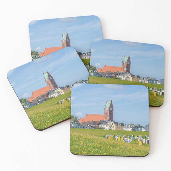 Item preview, Beach chairs on Grünstrand and Garrison Church in Cuxhaven-Grimmershörn designed and sold by Torsten  Krüger.