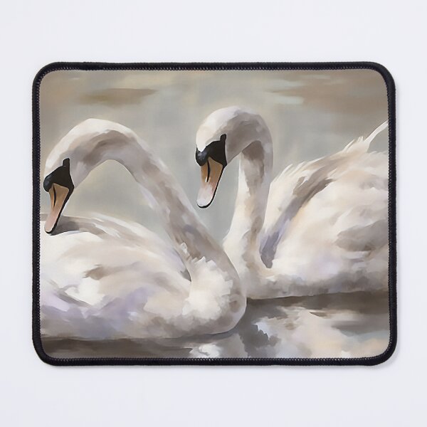Item preview, Coquette aesthetic vintage painting of two swans designed and sold by Coquette Art.