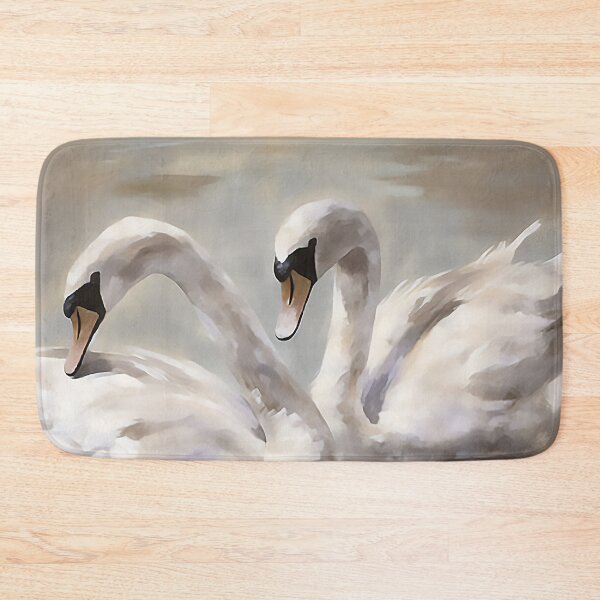 Item preview, Coquette aesthetic vintage painting of two swans designed and sold by Coquette Art.