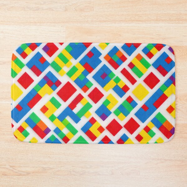Item preview, Playful brick motifs, colorful pattern designed and sold by CoolPixels.