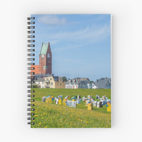 Item preview, Beach chairs on Grünstrand and Garrison Church in Cuxhaven-Grimmershörn designed and sold by Torsten  Krüger.