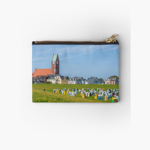 Item preview, Beach chairs on Grünstrand and Garrison Church in Cuxhaven-Grimmershörn designed and sold by Torsten  Krüger.