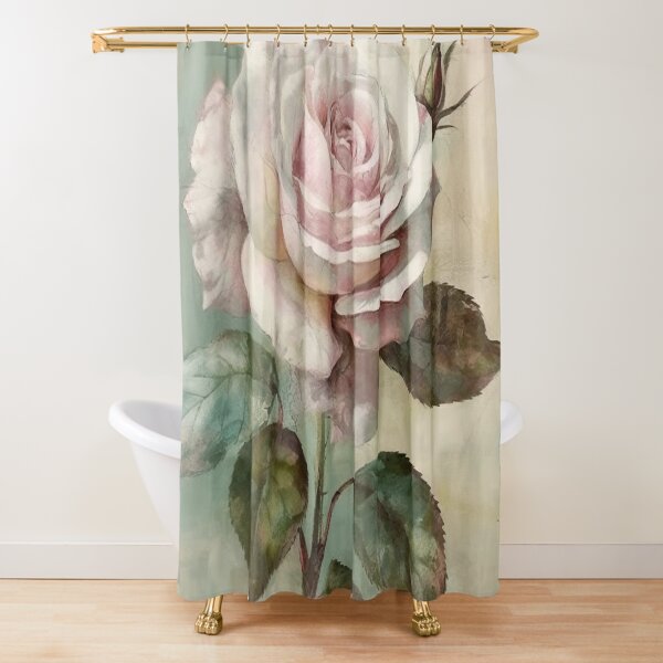 Coquette Boho Shower Curtain, Coquette Aesthetic Cottagecore