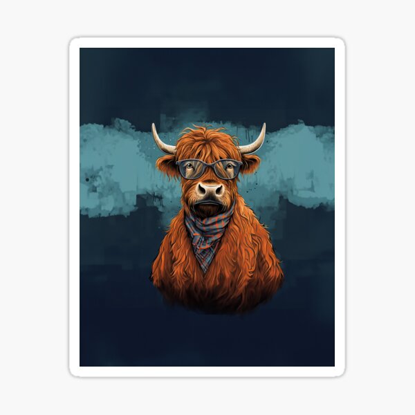 Cute Holy Cow! with Glasses | Magnet