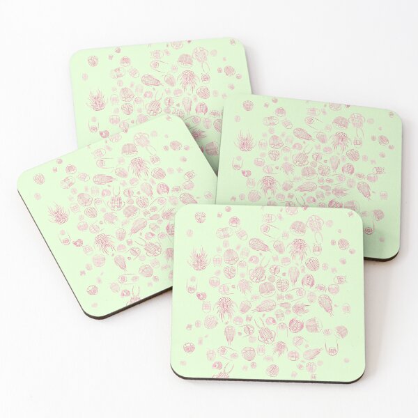 Item preview, Trilobite Pattern (oval, pink & green) designed and sold by EmiliaMoscovich.