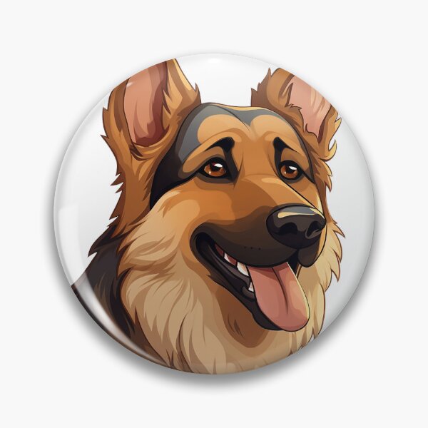 Item preview, Meet 'Max': Commanding German Shepherd Icon Exemplifying Canine Strength designed and sold by Christian Weiss.
