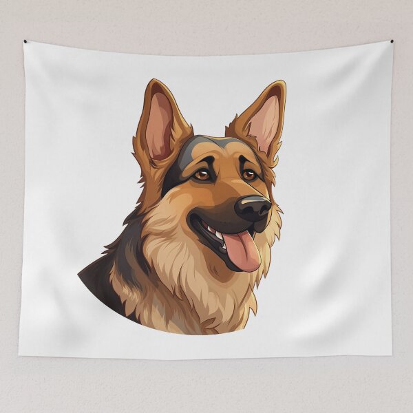 Item preview, Meet 'Max': Commanding German Shepherd Icon Exemplifying Canine Strength designed and sold by Christian Weiss.