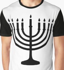 Menorah, sacred, candelabrum, seven branches, Temple, Jerusalem, Bezalel Graphic T-Shirt