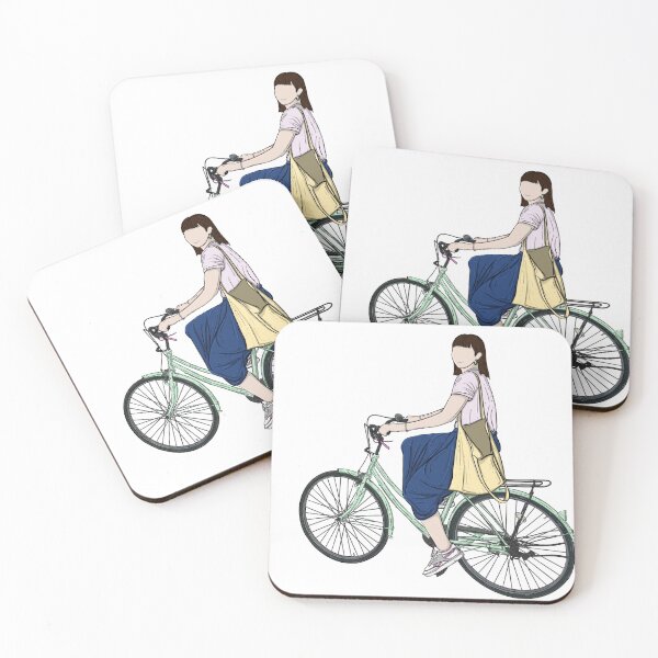 Item preview, The girl on the green bike  designed and sold by berecocopops.
