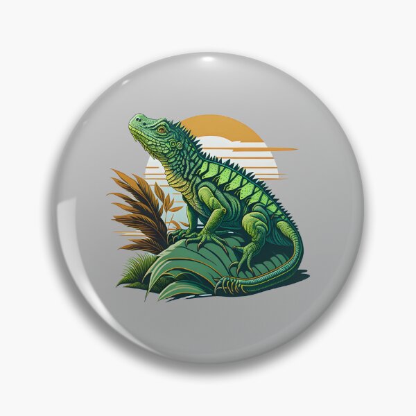 Item preview, Green iguana in a tropical forest designed and sold by davidbomel-Art.