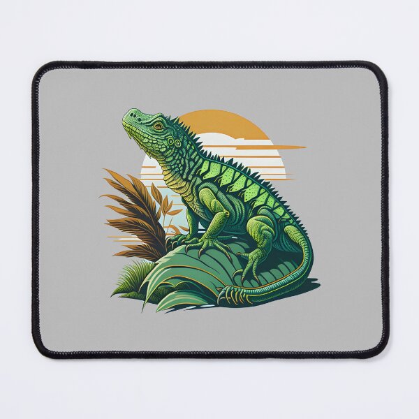 Item preview, Green iguana in a tropical forest designed and sold by davidbomel-Art.