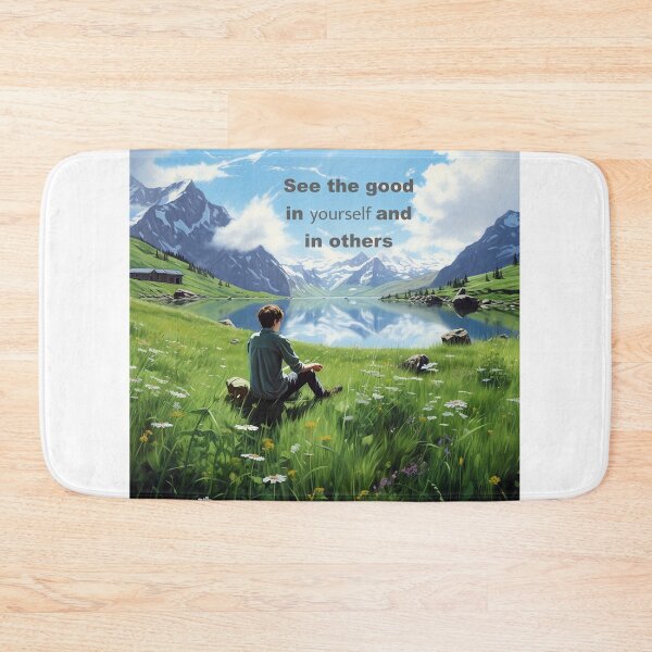 Item preview, mountain drawing lake man lonely  designed and sold by Amser77.