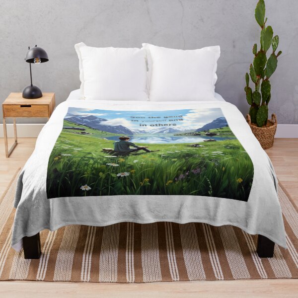 Item preview, mountain drawing lake man lonely designed and sold by Amser77.