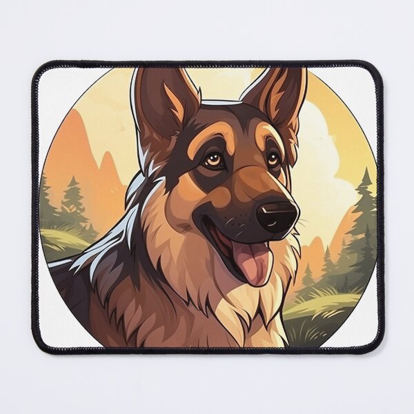 Item preview, Meet 'Luna': Distinguished German Shepherd Icon Amidst Serene Nature designed and sold by Christian Weiss.