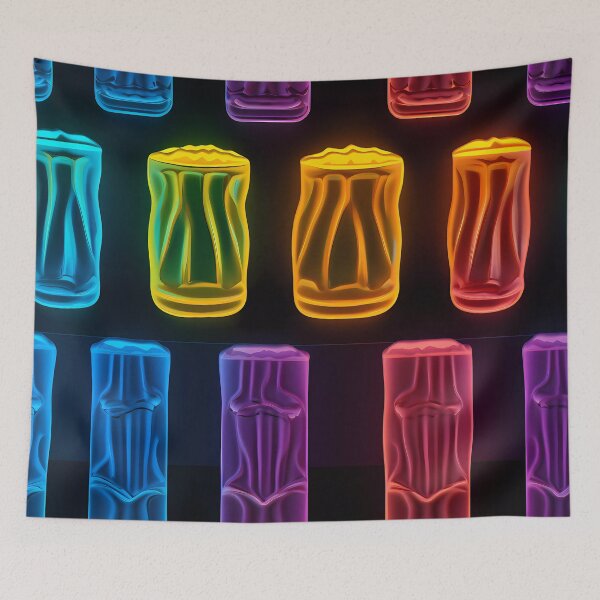Item preview, "Neon 3D Bright Beer Design" designed and sold by Art-Vortex-fr.
