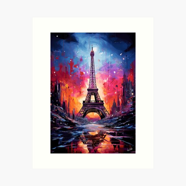 Item preview, Eiffel Tower Futuristic Abstract Art (France) designed and sold by ArsUrbis.