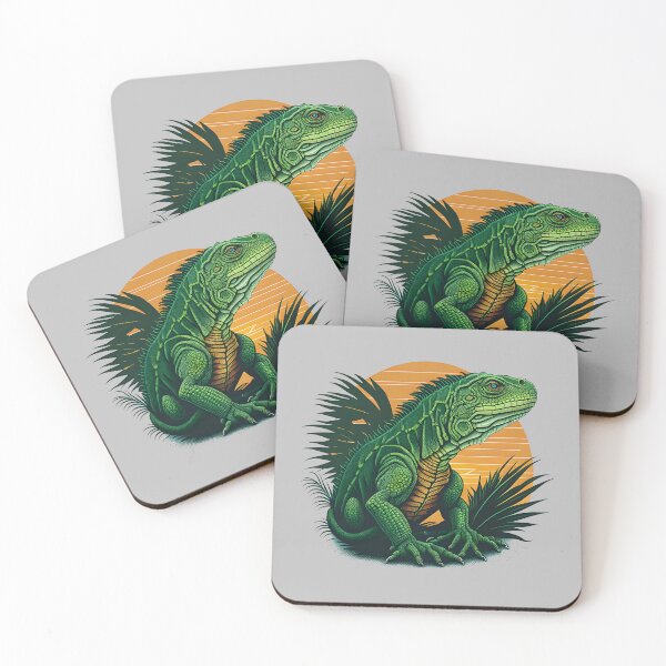Item preview, Green iguana in a tropical forest designed and sold by davidbomel-Art.