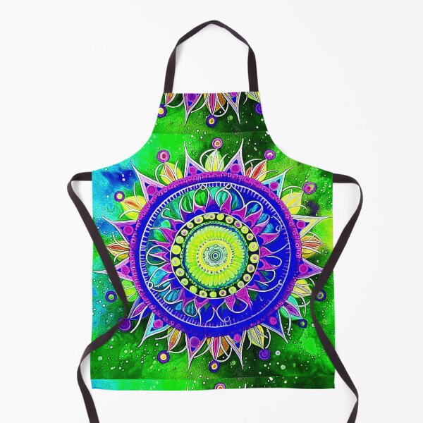Item preview, Purple and green Flower Mandala with rainbow colors designed and sold by Earth Nature Creations.