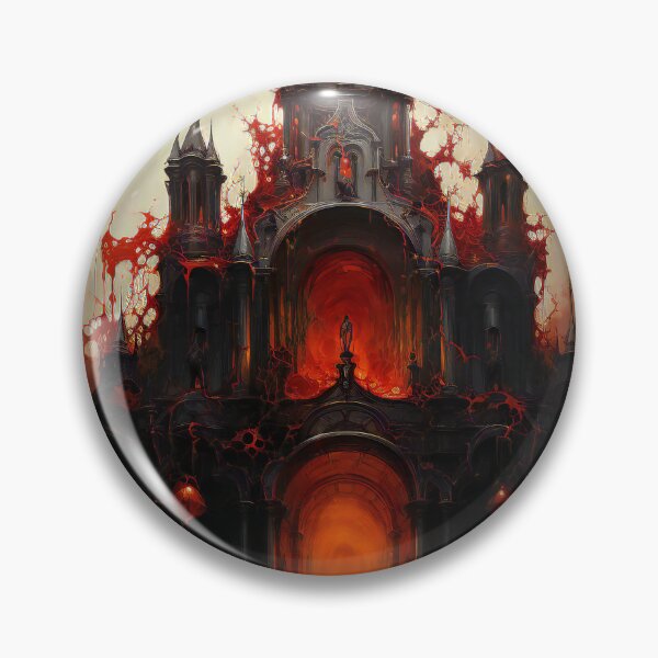 Item preview, Temple of Hell designed and sold by Red Witch Art.