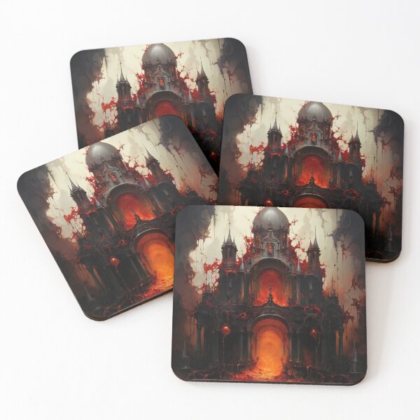 Item preview, Temple of Hell designed and sold by Red Witch Art.